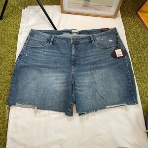 NWT Ava & Viv size 26W blue high rise shorts